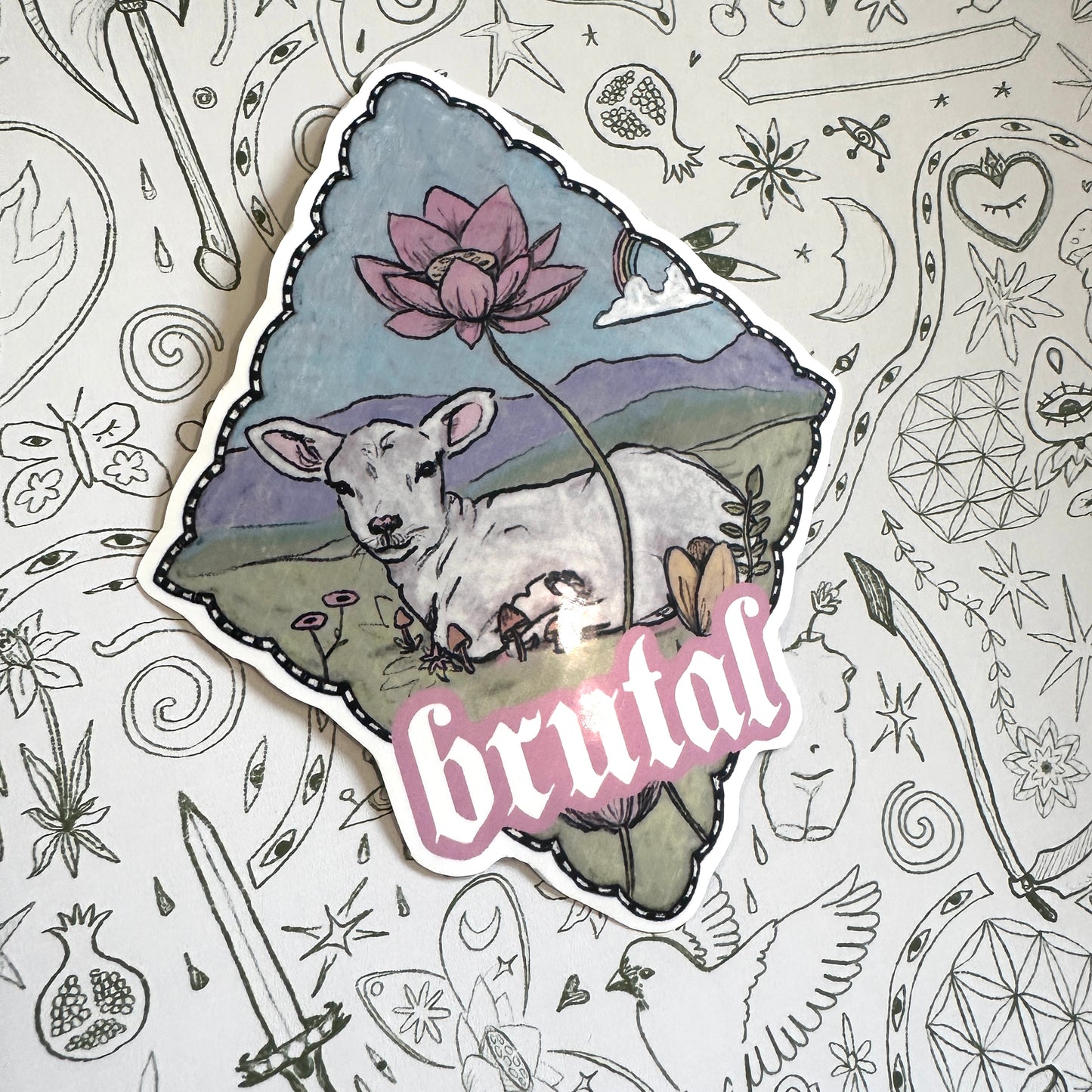 brutal sticker