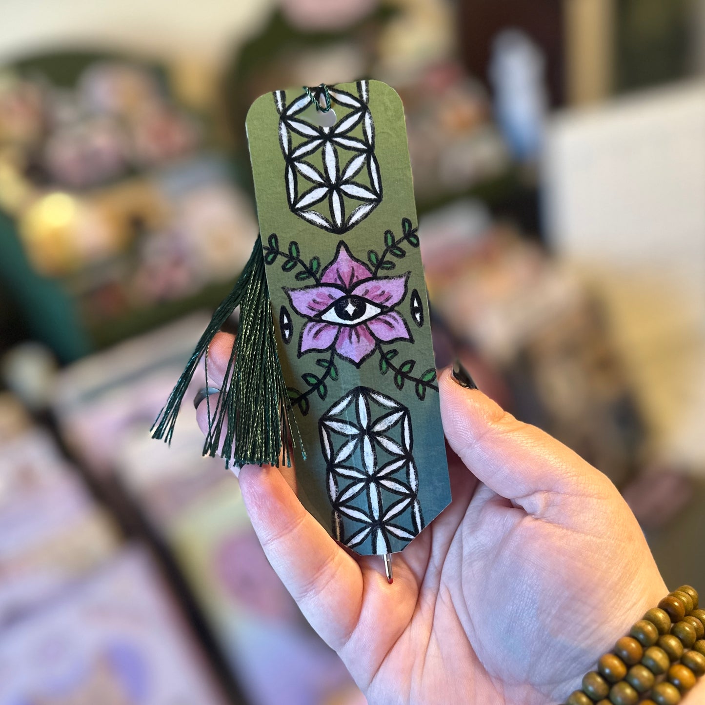 flower of life bookmark pen