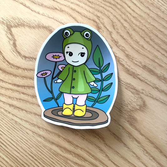 rainy angel sticker