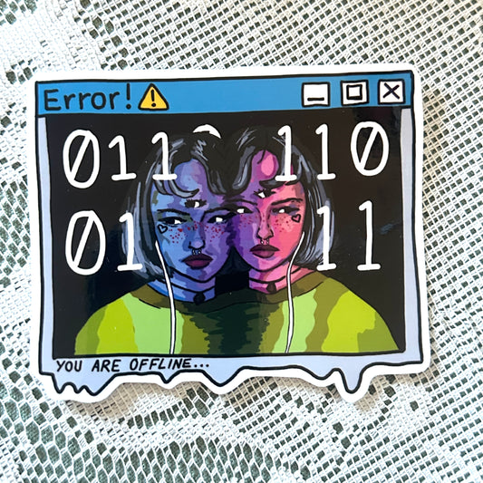 you are offline sticker