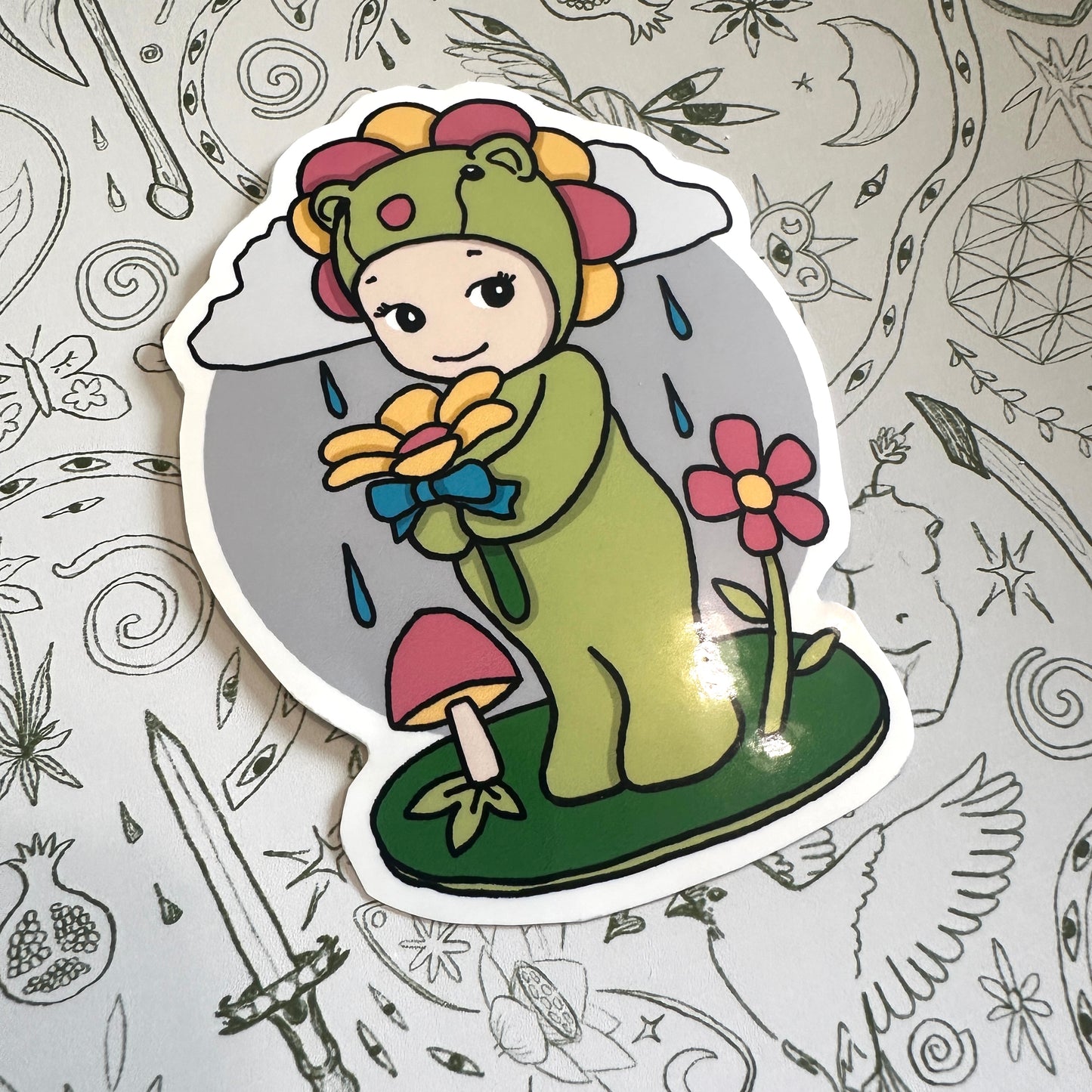 flower angel sticker