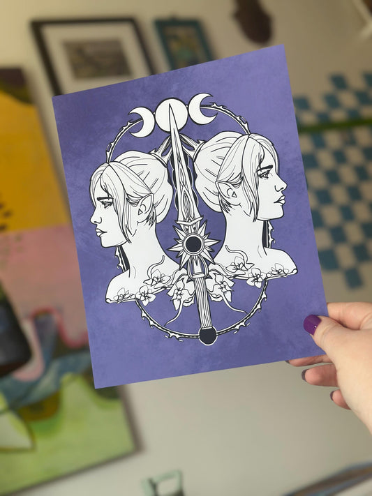 Daughter of Darkness - Baldur's Gate 3 Shadowheart Poster Print BG3